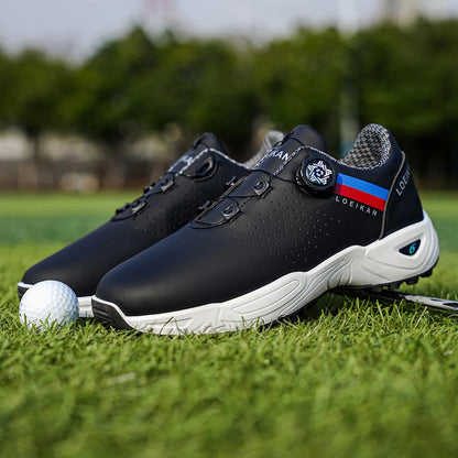 Men’s Golf Shoes: High-Quality, Non-Slip Sports Sneakers with Swivel Button for Maximum Comfort!