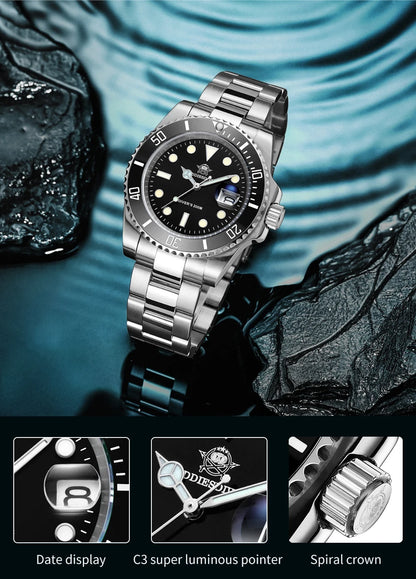 Orologio ADDIESDIVE in acciaio inox da uomo, al quarzo, stile business e casual europeo e americano, impermeabile, per sport outdoor