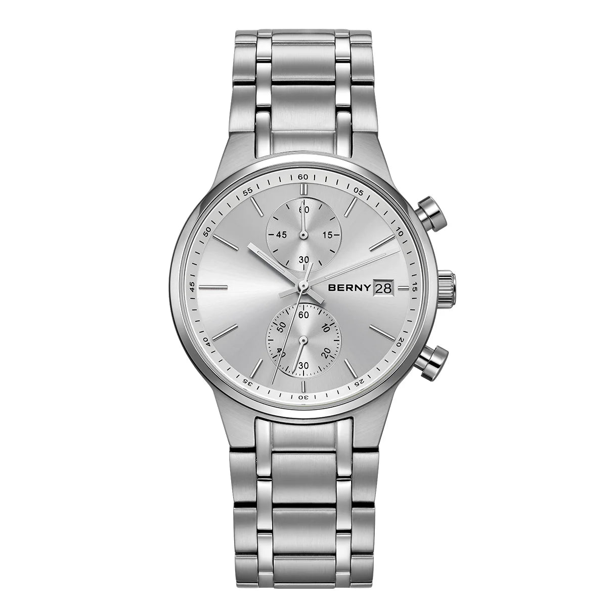 BERNY Watches for Men Fashion Casual Multi-function Chronograph Quartz Men's Watch Luminous Date Colorful Sports Wristwatch