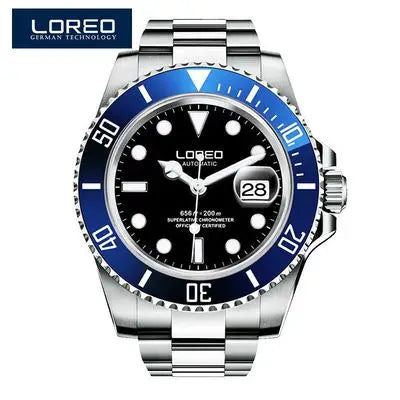 LOREO Original Men Business Watch 20ATM Waterproof Wristwatch Top Brand Casual Sport Seagull Automatic Mechanical Watch Men