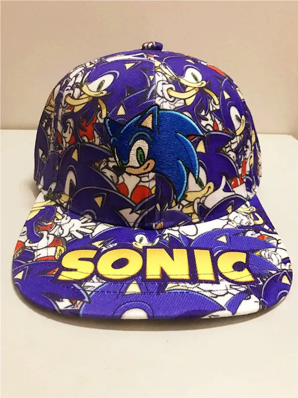 Shadow the Hedgehog 3D baseball cap for adults and children Sonic Amy Tails Knuckles printed flat edge ducktongue sun hat gifts