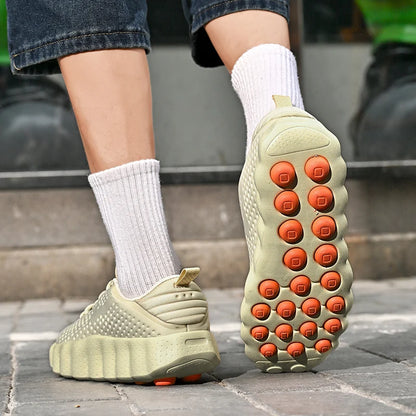 Brand Men Casual Shoes Thick Sole Soft Fashion Sneakers Summer Breathable Male Walking Shoes Zapatillas Hombre 88217 Mens Shoes