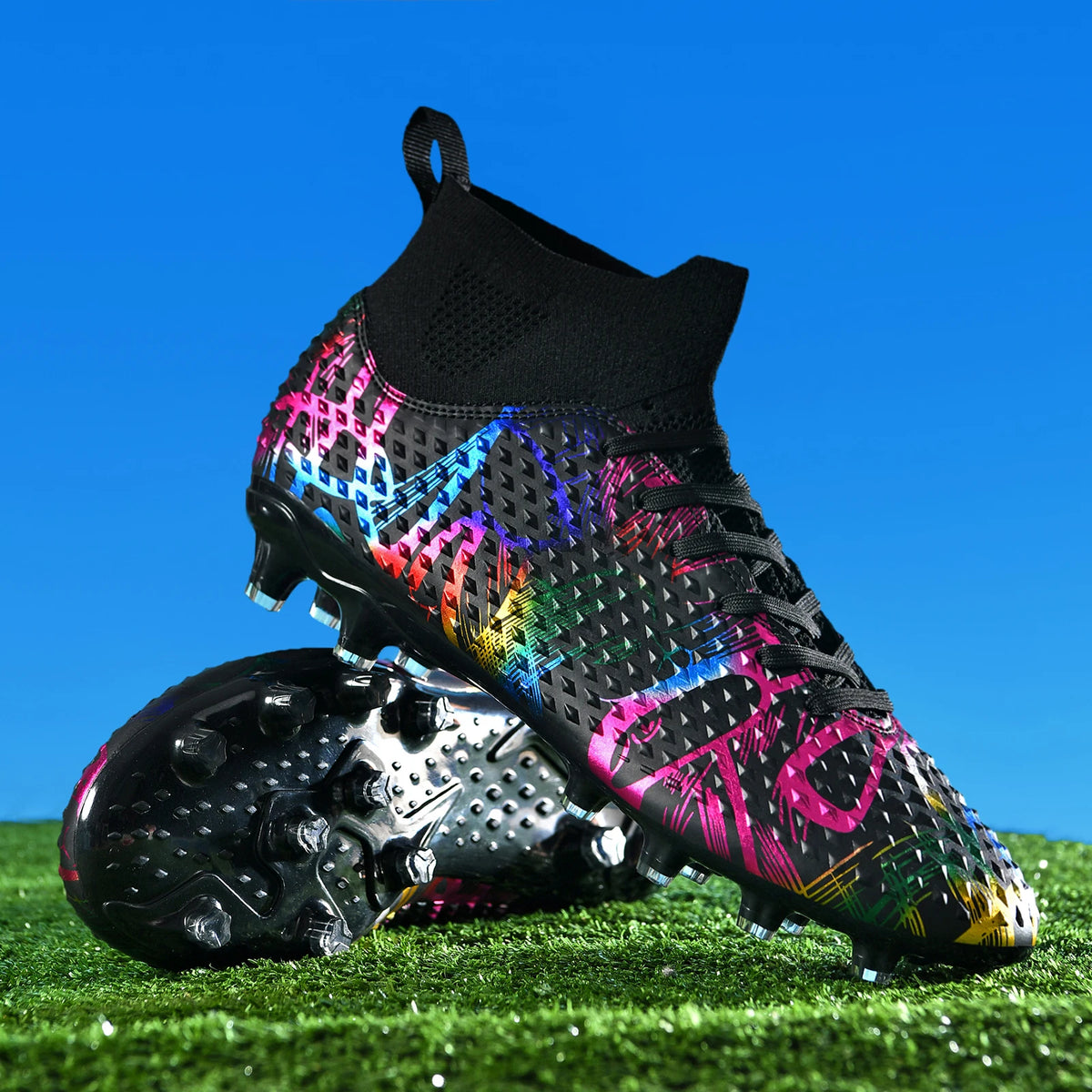 Chaussures de football de compétition à crampons, confortables, respirantes, pour l'entraînement et les matchs, une paire, tailles 31-46