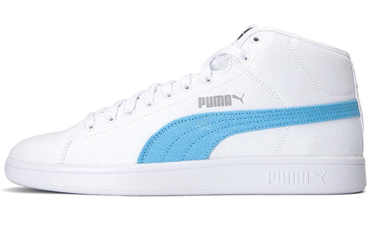 Baskets décontractées Puma Smash V2 Mid Cv en tissu, blanches, 389285-01