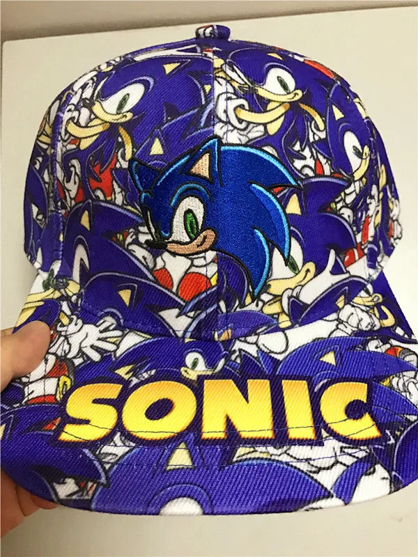 Shadow the Hedgehog 3D baseball cap for adults and children Sonic Amy Tails Knuckles printed flat edge ducktongue sun hat gifts