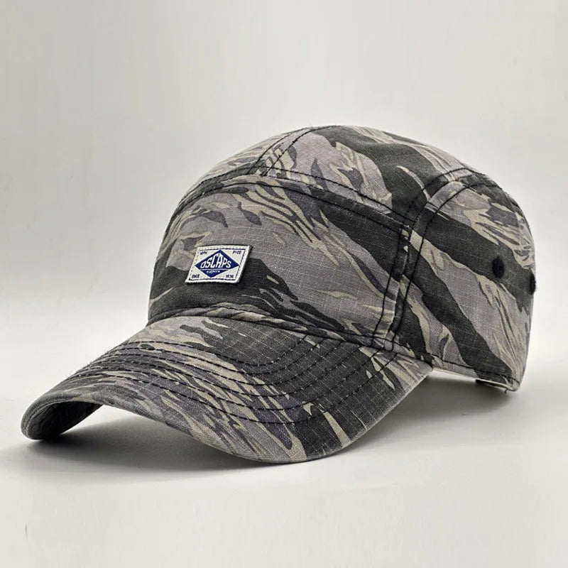 Cappellino da baseball con visiera corta in stile mimetico da lavoro per uomo e donna, cappellino unisex alla moda con visiera per la protezione dal sole all’aperto