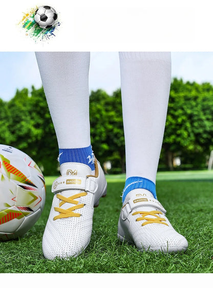 Nouveaux enfants bottes de Football sport société terrain garçon chaussures de Football Futsal rapide intérieur Sneaker Original cheville crampons botte de Football