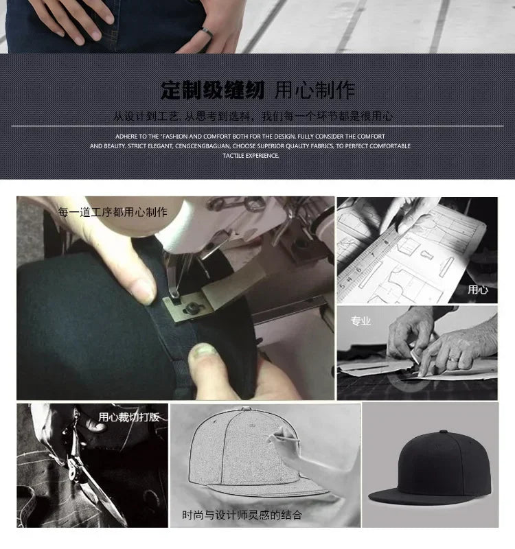 Big Bone Man Cappellini da baseball taglie forti per adulti con visiera piatta, cappellini hip hop aderenti per uomo e donna, cappellini grandi, cappellini snapback, taglie da 6 3/4 a 8