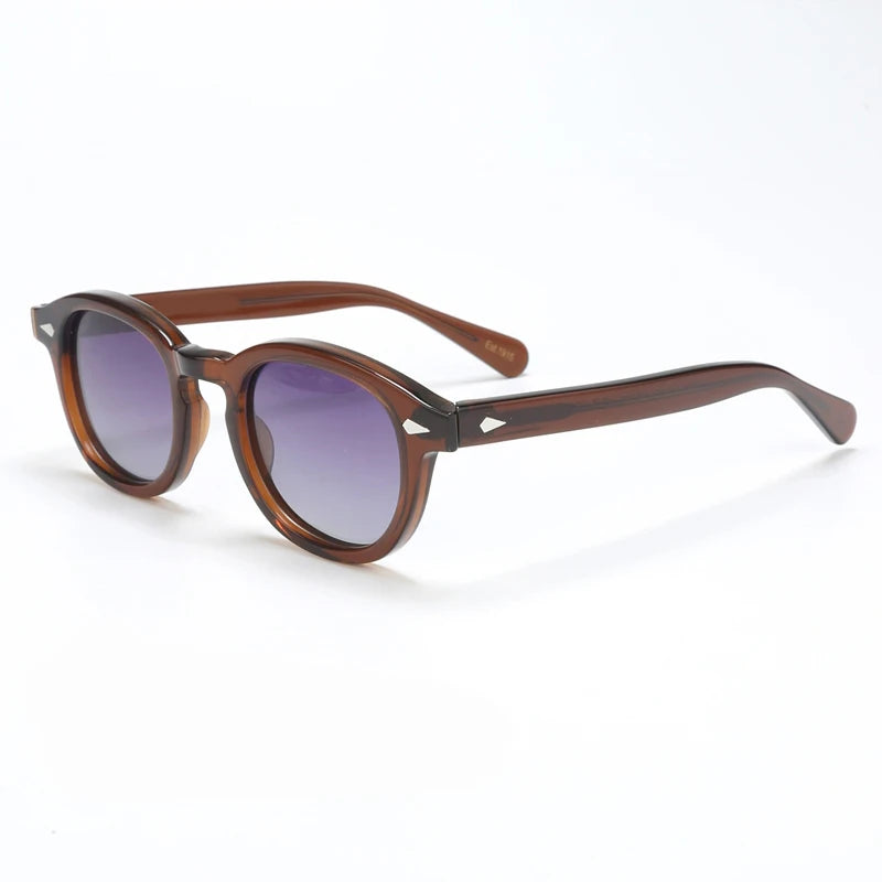 Polarized Sunglasses Men Women Johnny Depp Lemtosh Style Sun Glasses Retro Round Acetate Frame UV400 Lens Oculos