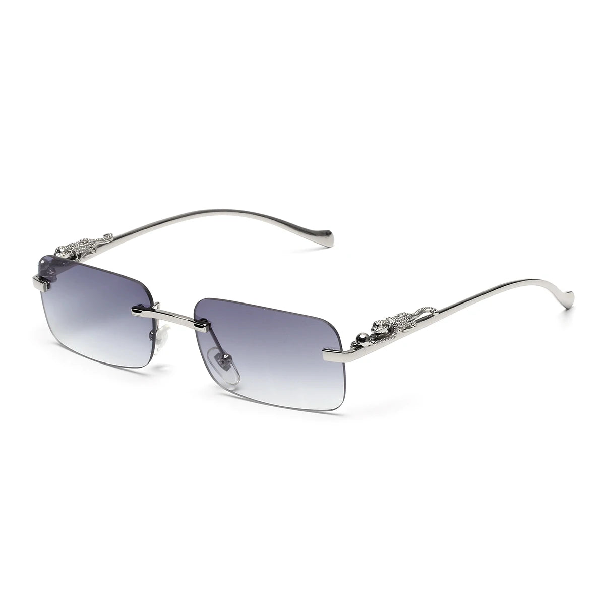 Ruiao rimless sunglasses UV400 fashion square metal glasses for men women designer man's brand sun glasses shades for outdoor