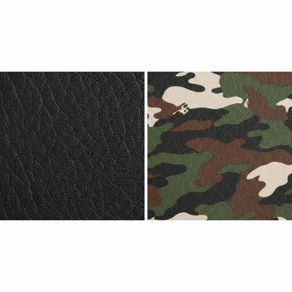 Gaming Chair with Footrest Black and Camouflage 66X56X120,5-131 cm in Imitation Leather, Reclining 360 Swivel ° Can Carry 110 kg