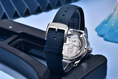 PAGANI DESIGN – Luxe mechanisch herenhorloge, 41 mm, saffierglas, leren band, waterdicht, pilotenstijl, met tourbillon en maanfase