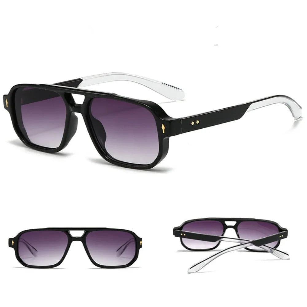 Retro Double Beam Sunnies HD Leopard Print Eyewear Unisex Polarized Sunglasses Waterproof Lightweight Anti-UV Glasses Outdoor