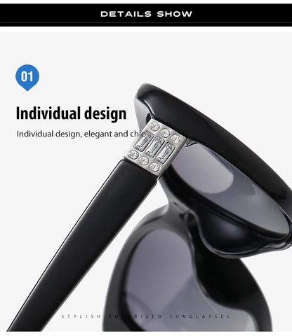 New Luxury Brand Diamond Gradient lens Sunglasses Women Polarized Glasses Driving Anti-glare Sun Glasses oculos de sol feminino