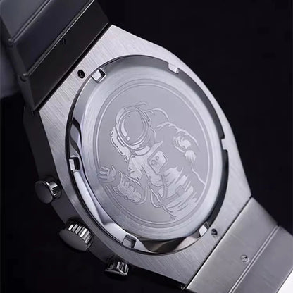 Hruodland New 2025 New 0S00 Retro Men's Quartz Chronograph Sapphire Stainless Steel Waterproof 5Bar Luminous C3 Men's Watch