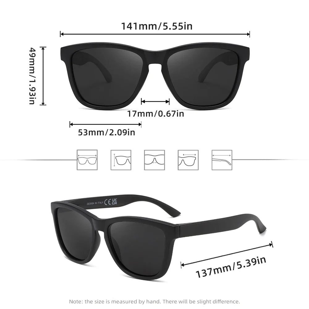 Square Frame Sunglasses Polarized UV400 Casual Men Women Driving Glasses Ultralight Unisex