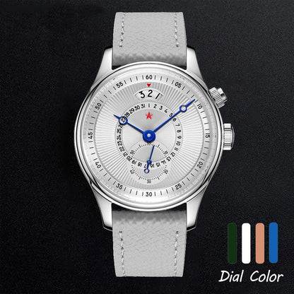 Red Star 40mm Premium Men's Watch with Seagull ST1716 Movement 3ATM Waterproof Calendar Automatic Mechanical Watch for Men