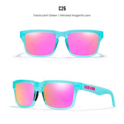 Kdeam 2026 High Quality Polarized Sunglasses for Men Transparent Gray Frame Fashion Unisex Outdoor Luxury Eyeglasses For Couple