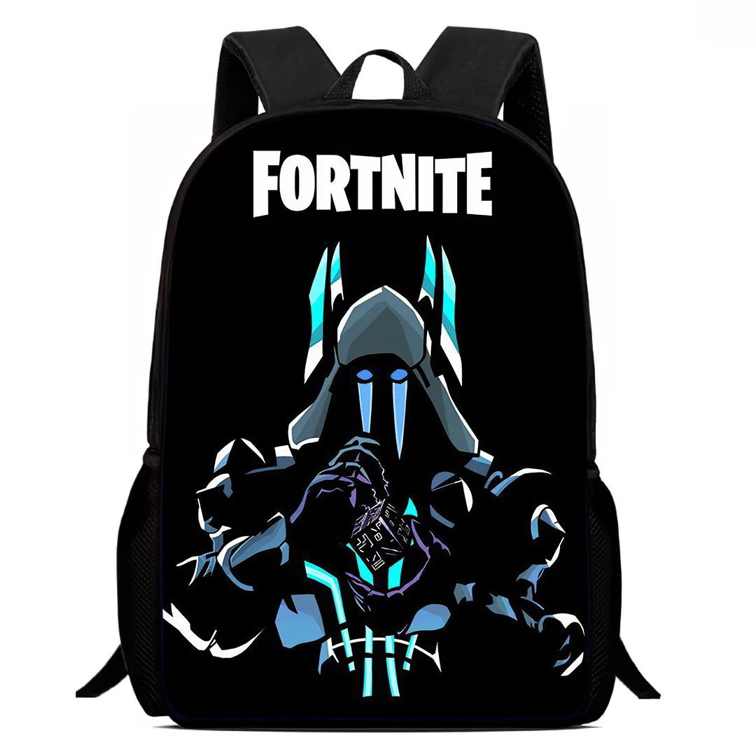 Mochila Escolar Fortnite de 15 Polegadas com Desenho Animado para Crianças, Meninos e Meninas, Mochila Leve com Estampado de Jogo, Grande, Adequada para Idades dos 5 aos 8 Anos