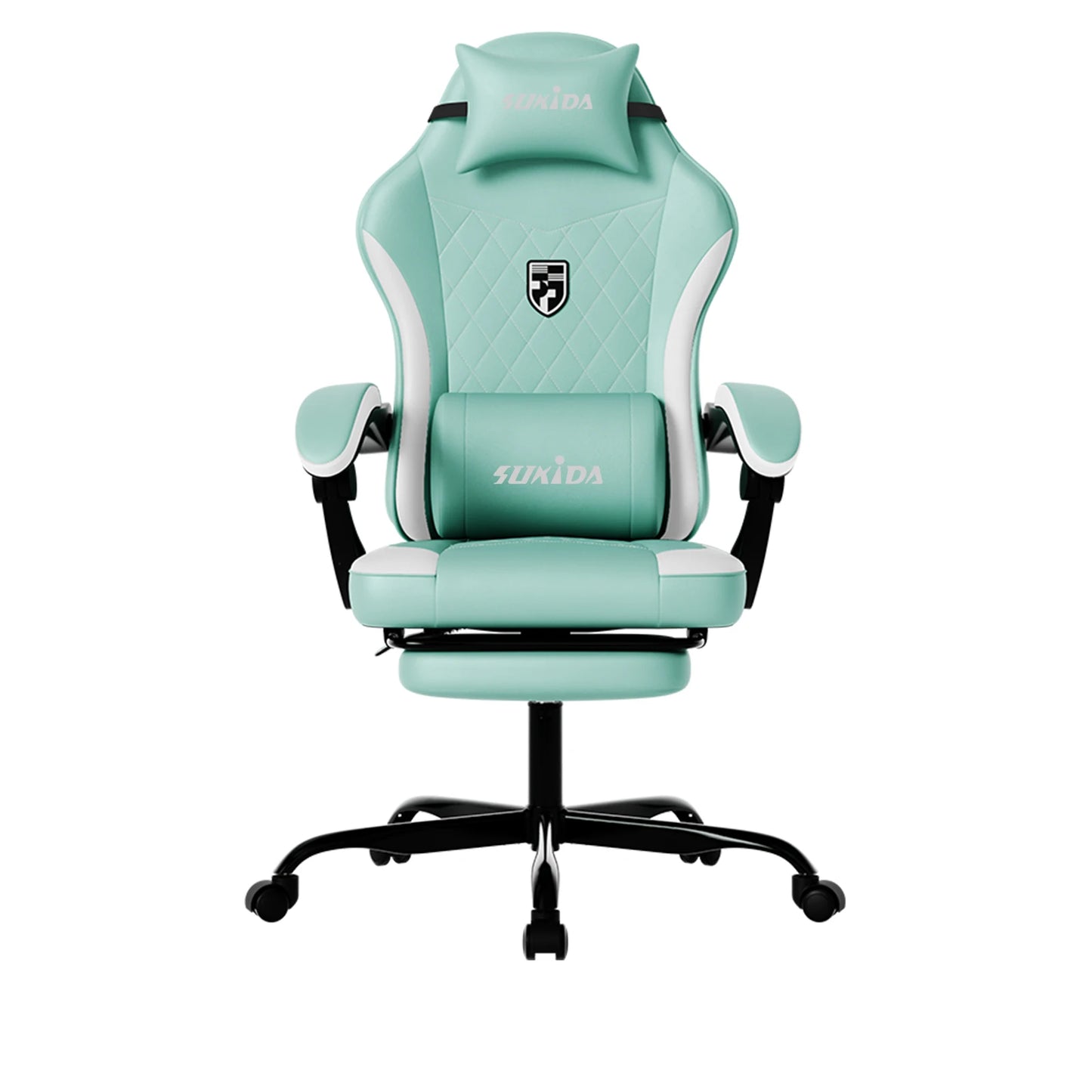 SUKIDA Gaming Chair Ergonomic High Back Computer Chair with Footrest, Reclining Office Chair with Adjustable Height, Comfortable Racing Style Desk Chair