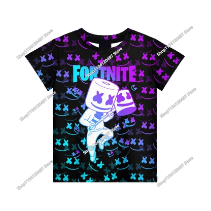 2026 Fortnite T-shirt Boys Summer Anime Game T Shirt Everyone T-Shirt Cute Tee Shirt Basic Battle Gamer Short Sleeve Man Tshirt