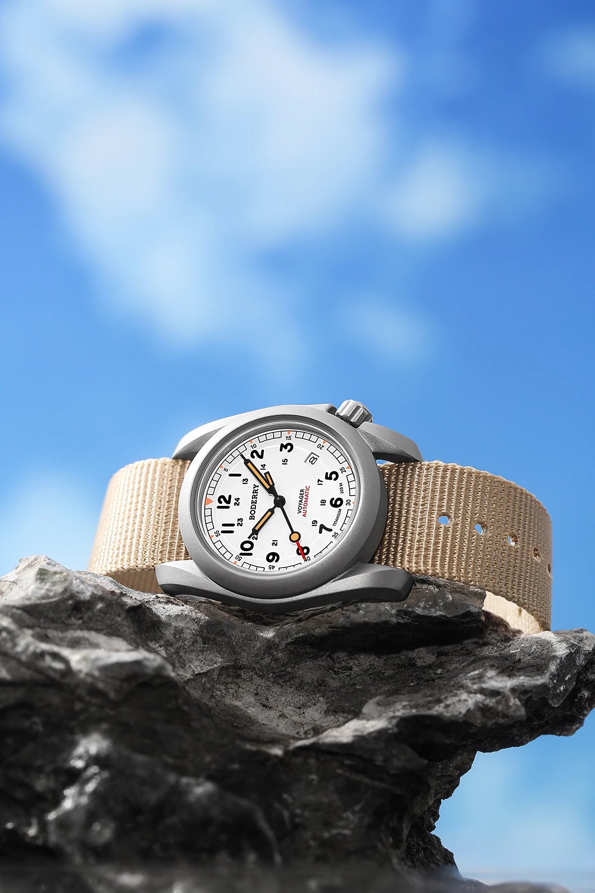 Boderry Field Watches Bronze Case Automatic Mechanical VOYAGER Watch Men's 100M Waterproof Clock Military Top Brand Wristwatch