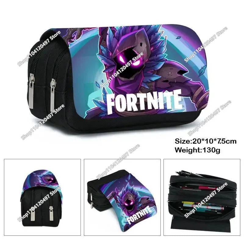 Fortnites Anime-Federmäppchen Kawaii-Stiftetasche mit großer Kapazität, wasserdichte tragbare Cosplay-Stiftetasche, Büro-Schreibwaren, Geschenkspielzeug