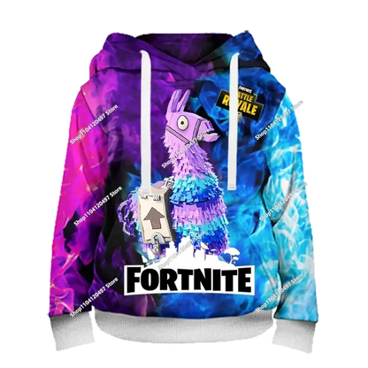 Lastenvaatteet syksyinen collegepaita T-paita huppari uusi Fortnite lasten rento asu mukavat streetwear-vaatteet