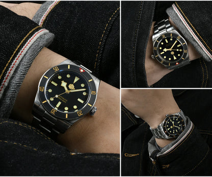 San Martin New 37mm BB54 Vintage Diver Watch ST2130 Automatic Mechanical Men Wristwatch Sapphire Luminous Waterproof 200m SN0138