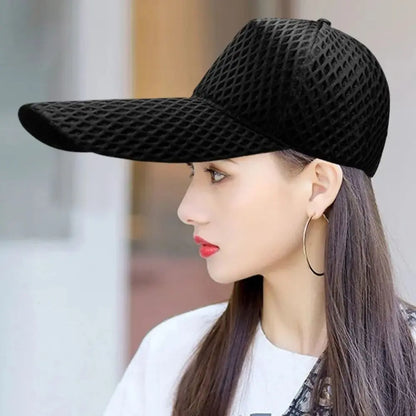 Quality 14cm Long Brim Sun Hat Big Size Large Head Baseball Caps Mesh Sunshade Oversize Trucker Cap Men