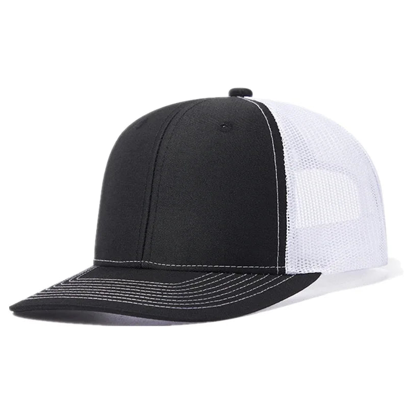 Hot Sale Unisex Cap Slight Curved Brim Style Trucker Hat  Men & Women Casual Outdoor Breathable Summer Cap