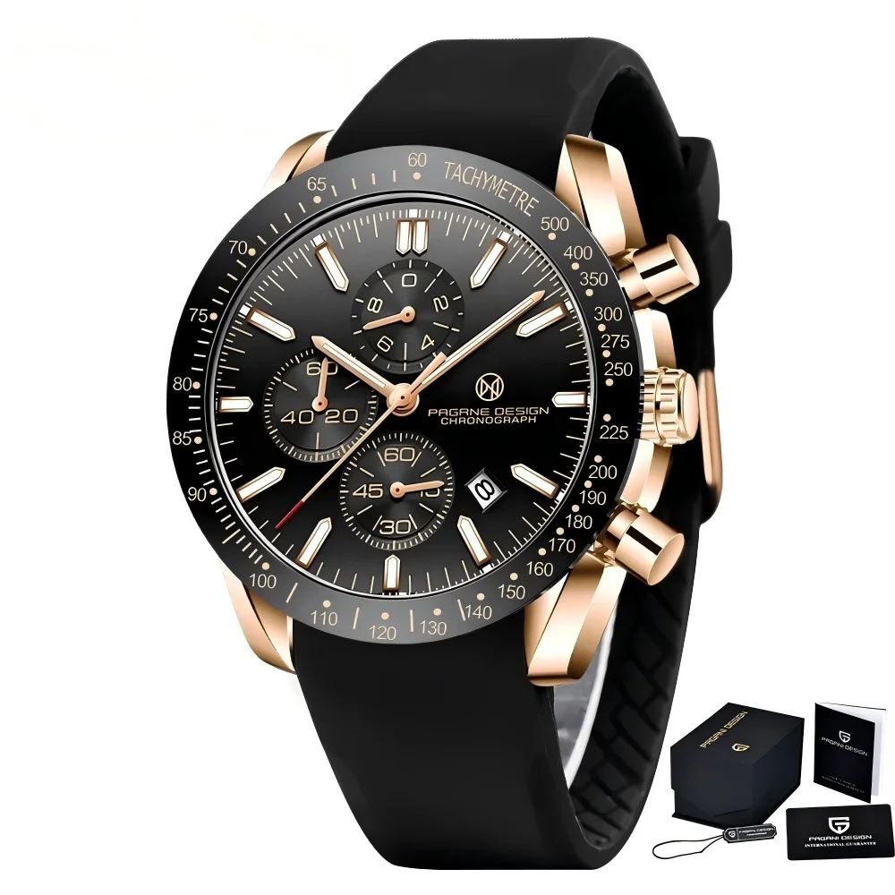PAGANI DESIGN 45MM 2026 Herren-Quarzuhr 30M wasserdicht Luxus-Business Edelstahl Relogio Masculino 5140