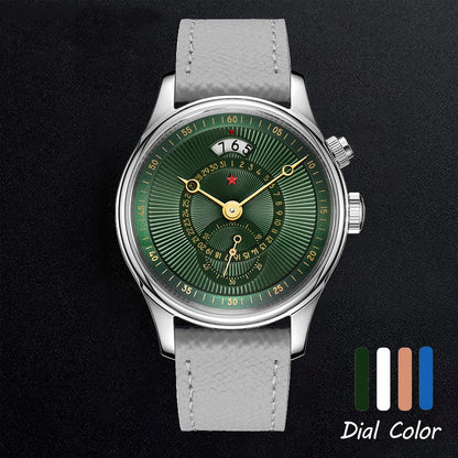 Red Star 40mm Premium Men's Watch with Seagull ST1716 Movement 3ATM Waterproof Calendar Automatic Mechanical Watch for Men