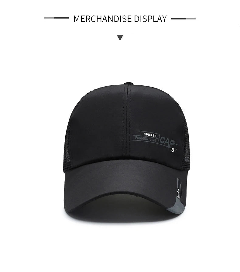 Sombrero de pescador de malla transpirable, informal, de secado rápido y de estilo coreano para hombre, ideal para el verano