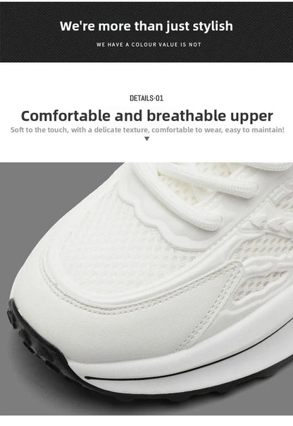 Men's Summer 2025 New Soft Bottom Breathable Mesh Sports Shoes Casual Versatile White Sneakers Lightweight Comfortable Runnin...