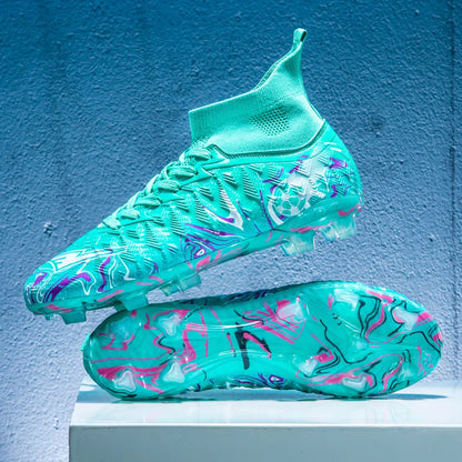Nouvelles chaussures de football professionnelles pour hommes, chaussures de football antidérapantes, unisexes, respirantes, chaussures de futsal, nouvelles chaussures à crampons, livraison directe, ultralégères