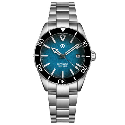 Upgraded Model 9017 Automatic Watch Mechanical 3D Dimensional Luminous Watch Needle Ceramic Bezel 150 Meters Waterproof Diving