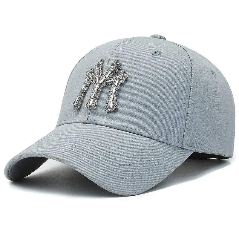 MY kšiltovka s kamínky pro ženy na jaro a podzim, ležérní streetwearová venkovní kšiltovka s kachním kšiltem, módní univerzální baseballová čepice proti slunci