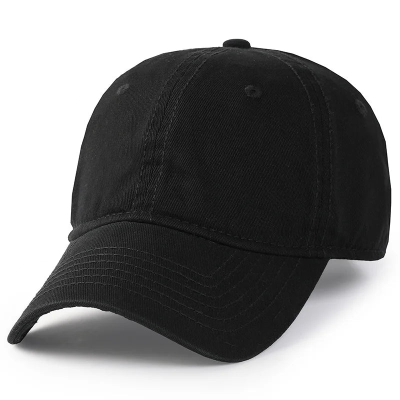 Herr och dam, oversize XXL 100% bomull, stor basebollkeps för stora huvuden 56-63cm(23.5"-25.5"), justerbar enfärgad dad cap