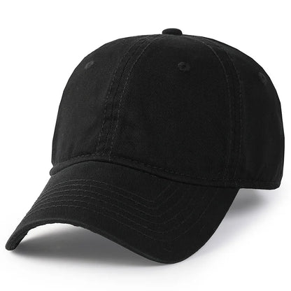 Herr och dam, oversize XXL 100% bomull, stor basebollkeps för stora huvuden 56-63cm(23.5"-25.5"), justerbar enfärgad dad cap