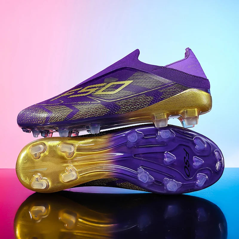 Nouvelles chaussures de football pour hommes, idéales pour les matchs en salle, chaussures de football légères et très vendues, crampons de haute qualité pour terrain en herbe, baskets mi-hautes antidérapantes pour l'ex