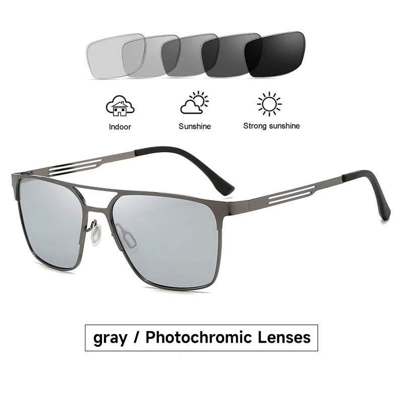 New Photochromic Polarized Sunglasses Man High Quality UV400 Sun Glasses Outdoor Driving Fishing Pilot Eyewear
