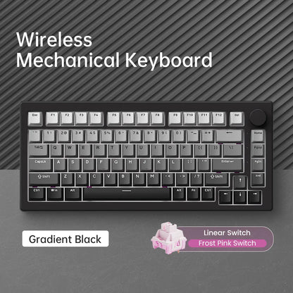 Akko 5075 V3 75% Mechanical Keyboard 8000/10000mAh 2.4GHz Wireless/Wired Type-C/BT 5.0 Hot Swap RGB Gasket for Gaming Typing