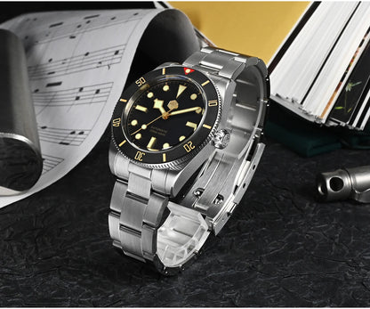 San Martin New 37mm BB54 Vintage Diver Watch ST2130 Automatic Mechanical Men Wristwatch Sapphire Luminous Waterproof 200m SN0138