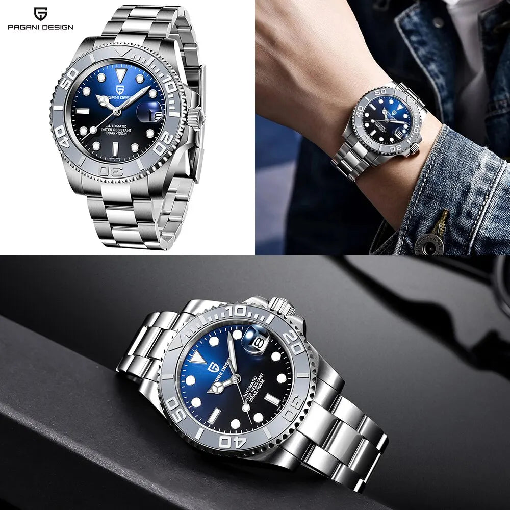 PAGANI DESIGN V3 40MM  Men Mechanical Wristwatch Sapphire Luxury Automatic Watch Men's Stainless Steel Waterproof watches