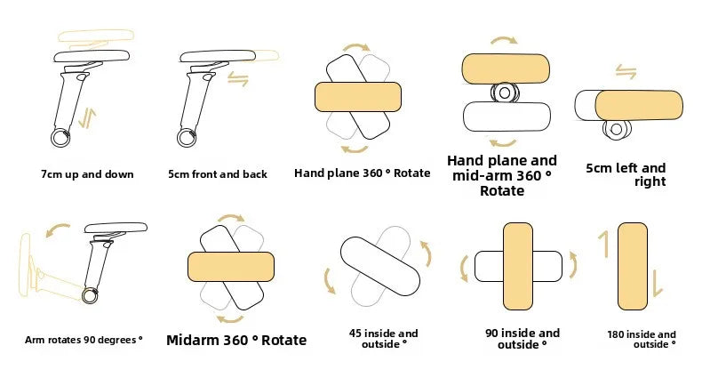 Przenośny minimalistyczny fotel ergonomiczny z podłokietnikiem 10D, fotel komputerowy, biurowy, do nauki i gamingowy Gravitysturdy and durable