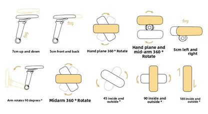 Przenośny minimalistyczny fotel ergonomiczny z podłokietnikiem 10D, fotel komputerowy, biurowy, do nauki i gamingowy Gravitysturdy and durable