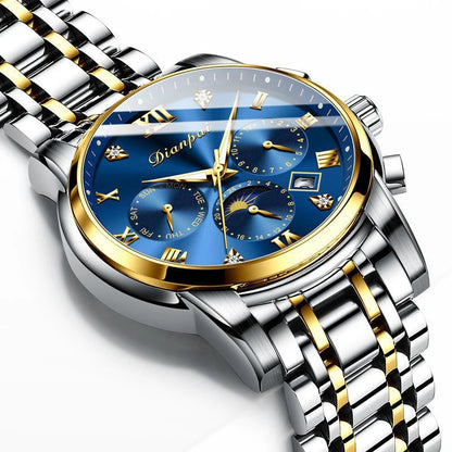 Montre mécanique automatique pour homme Dianpai – Modèle de luxe, étanche, multifonction, doté d'un affichage luminescent, au design tendance.