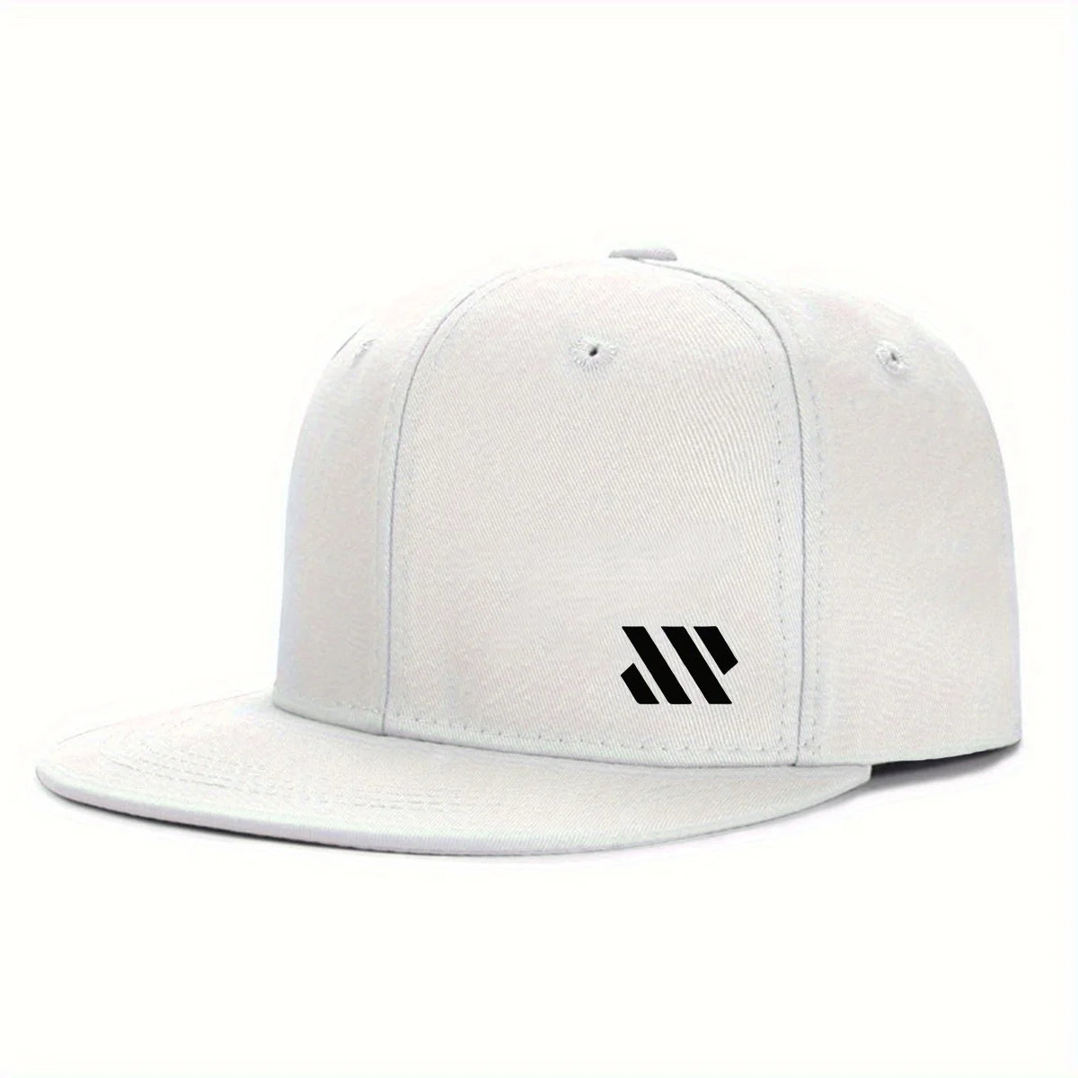 Czapka baseballowa z białym logo, unisex, regulowana, oddychająca, z płaskim daszkiem, lekka czapka outdoorowa i podróżna, nakrycie głowy