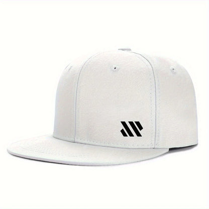 Czapka baseballowa z białym logo, unisex, regulowana, oddychająca, z płaskim daszkiem, lekka czapka outdoorowa i podróżna, nakrycie głowy